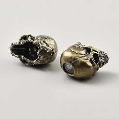 Brass EDC European Beads&nbsp;KK-WH0044-157B