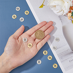12Pcs 2 Style 304 Stainless Steel Charms&nbsp;STAS-HY0001-25