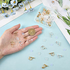 Brass Clip-on Earring Converters Findings&nbsp;KK-BBC0021-52