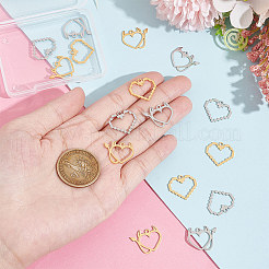 16Pcs 4 Style 201 Stainless Steel Pendants&nbsp;STAS-UN0051-46