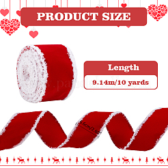 10 Yards Chenille Edged Velvet Ribbon&nbsp;OCOR-WH0088-39