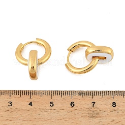 304 Stainless Steel Enamel Hoop Earrings&nbsp;EJEW-P343-02G-01
