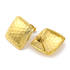 Ion Plating(IP) 304 Stainless Steel Square Stud Earrings&nbsp;EJEW-D281-28G