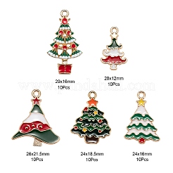50Pcs 5 Style Alloy Enamel Pendants&nbsp;ENAM-LS0001-46-RS