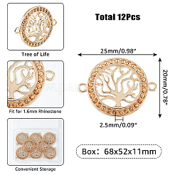 12Pcs Brass Connector Rhinestone Settings&nbsp;KK-DC0001-60