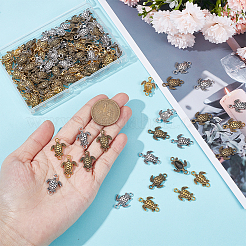 120Pcs 3 Colors Tibetan Style Zinc Alloy Connector Charms&nbsp;FIND-NB0003-83