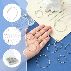 32Pcs 4 Styles Iron Huggie Hoop Earring Findings&nbsp;IFIN-FS0001-49B