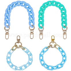 4Pcs 4 Colors Acrylic & Plastic Chain Bag Handles&nbsp;AJEW-BM0001-11A