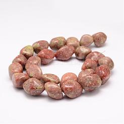Natural Unakite Beads Strands&nbsp;G-K153-D30