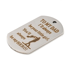 Non-Tarnish 201 Stainless Steel Pendants&nbsp;STAS-L079-01P-05
