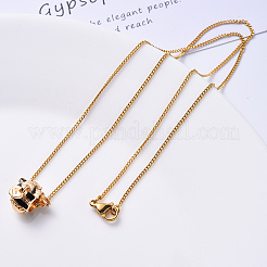304 Stainless Steel Curb Chain Necklace&nbsp;NJEW-S420-001B-G