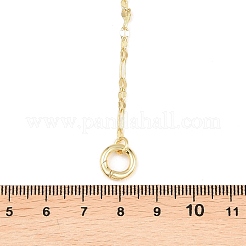 Brass Dapped Chain Y Lariat Necklaces&nbsp;NJEW-H087-06H-G