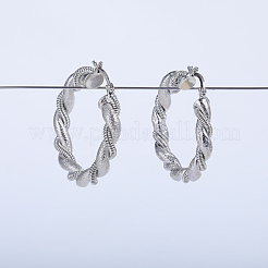 Circular Twisted Brass Hoop Earrings&nbsp;RP9346