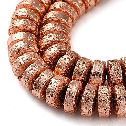 Electroplated Natural Lava Rock Beads Strands&nbsp;G-I360-A04-03