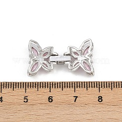 Brass Micro Pave Cubic Zirconia Fold Over Clasps&nbsp;KK-C075-42P