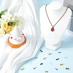 200Pcs 4 Colors Tibetan Style Alloy Glue-on Flat Pad Bails&nbsp;FIND-SP0001-84