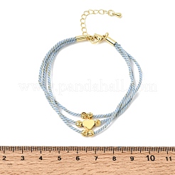 Polyester Multi-Strand Bracelets&nbsp;FB-CBA983F-02G-02