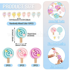 16Pcs 4 Styles Opaque Resin Cabochons&nbsp;CRES-TA0001-90