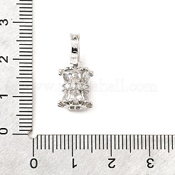 Brass Micro Pave Cubic Zirconia Donut Bails&nbsp;LS-KK-U061-17P
