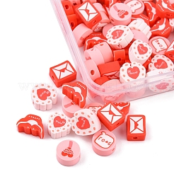 100Pcs Handmade Polymer Clay Beads&nbsp;CLAY-YW0001-66