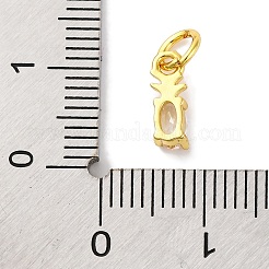 Rack Plating Brass Micro Pave Cubic Zirconia Charms&nbsp;KK-F881-03G-04