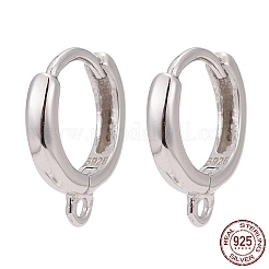Anti-Tarnish Rhodium Plated 925 Sterling Silver Hoop Earrings&nbsp;STER-K168-042P