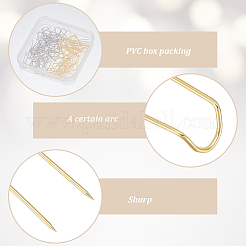 100Pcs 2 Colors Stainless Steel U Shaped Cloth Locating Needle for Sewing Quilting Crafts and Embroidery&nbsp;DIY-SP0007-54