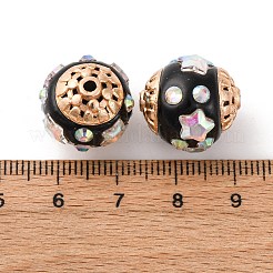 Handmade Resin Indonesia Round Beads&nbsp;IPDL-P005-22KCG-01