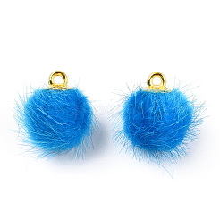 Faux Mink Fur Covered Charms&nbsp;WOVE-S084-36J