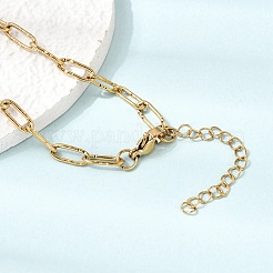 4MM 304 Stainless Steel Textured Paperclip Chain Necklaces for Man and Women&nbsp;SA-CBAB767-12G