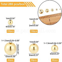 380Pcs 5 Sizes Electroplate Non-magnetic Synthetic Hematite Beads&nbsp;G-NB0002-72