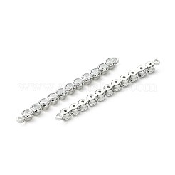 SHEGRACE Brass Pave Clear Cubic Zirconia Connector Charms&nbsp;XGRQ3P326-640P