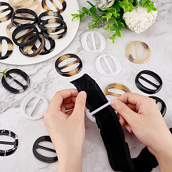 24Pcs 6 Colors Resin Buckle Clasps&nbsp;RESI-FG0001-02