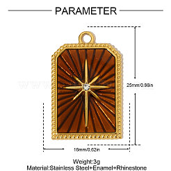 304 Stainless Steel Enamel Pendants&nbsp;STAS-OY004-77G