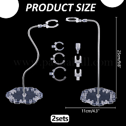2 Bags 2 Styles Adjustable Plastic Action Figure Display Holders&nbsp;ODIS-WR0001-23A
