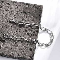 Tarnish Resistant Fashionable 304 Stainless Steel Engraved Vine Mother-son Chain Bracelets&nbsp;X-STAS-A028-B101P