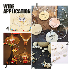 Brass Wine Glass Charms Rings&nbsp;KK-PH0001-43G-NF
