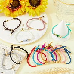 12Pcs 12 Colors Braided Nylon Cord Bracelet Making&nbsp;MAK-SC0001-24
