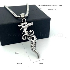 Fashion 304 Stainless Steel Dragon Head Punk Pendant Necklaces for Men&nbsp;TJ5102