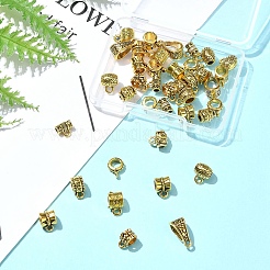 40Pcs 10 Styles Tibetan Style Alloy Tube Bails&nbsp;FIND-FS0002-42