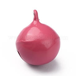 Baking Paint Brass Bell Pendants&nbsp;KK-WH0044-35D