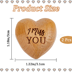 2Pcs Beech Wood Display Decorations&nbsp;AJEW-CN0002-86