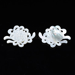 Natural White Shell Cabochons&nbsp;SSHEL-N027-124-02