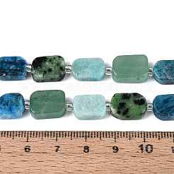 Natural Ruby in Zoisite & Flower Amazonite & Green Aventurine & Apatite Beads Strands&nbsp;G-N358-02A-06