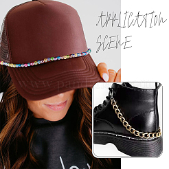 8Pcs 8 Styles Acrylic Beads & Aluminum Cable Chains & 304 Stainless Steel Baseball Cap Chain&nbsp;HJEW-SC0002-47