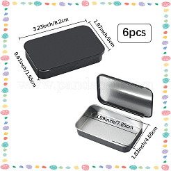 6Pcs Slide Top Tinplate Trinket Storage Boxes&nbsp;CON-SP0001-23E