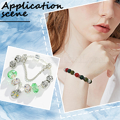 Handmade Polymer Clay Rhinestone European Large Hole Beads with Silver Color Plated Brass Cores&nbsp;FPDL-PA0001-02D
