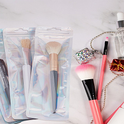 20Pcs Glitter Holographic Plastic Packaging Yin-yang Resealable Bags&nbsp;OPP-LP0001-01
