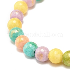 Natural Jade Beaded Stretch Kids Bracelets&nbsp;BJEW-JB07789-01