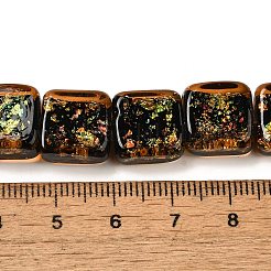 Handmade Dichroic Foil Glass Beads Strands&nbsp;DICH-U001-07F